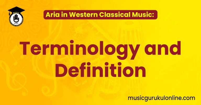 Aria in Western Classical Music: Terminology and Definition