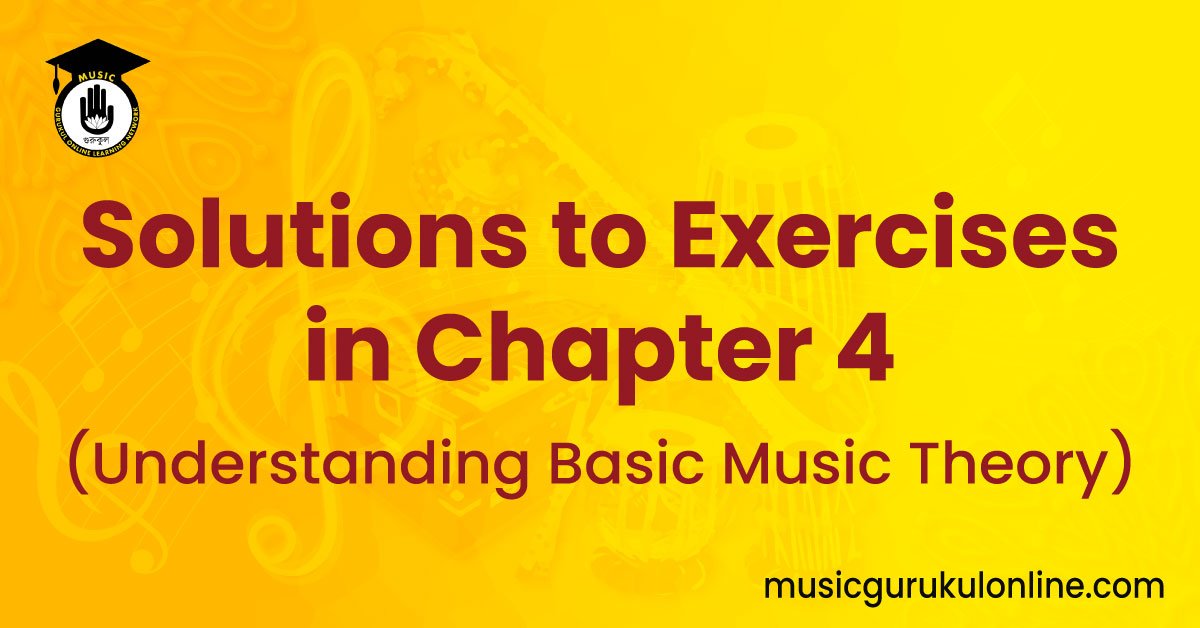 Solutions to Exercises in Chapter 4 (Understanding Basic Music Theory) 1 Solutions to Exercises in Chapter 4 (Understanding Basic Music Theory) Solutions to Exercises in Chapter 4